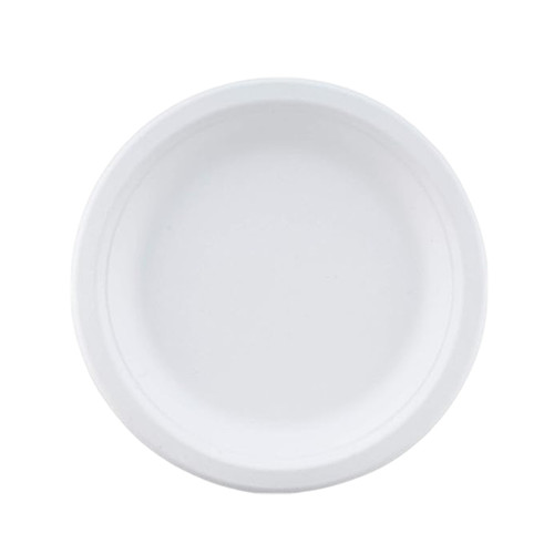 Round bagasse paper plates - bagasse,