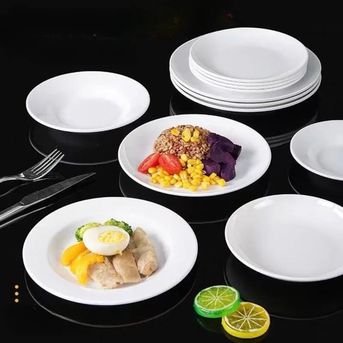 1pcs melamine white dish - melamine,
