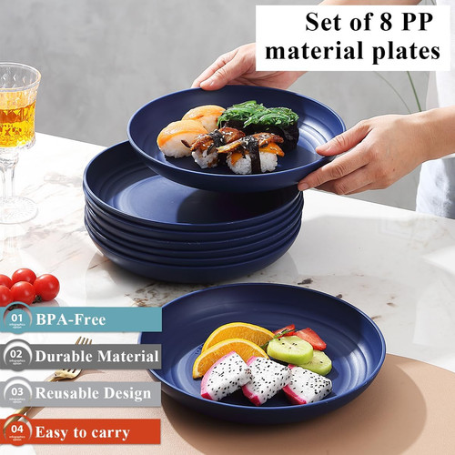 Large deep plastic plates - large,