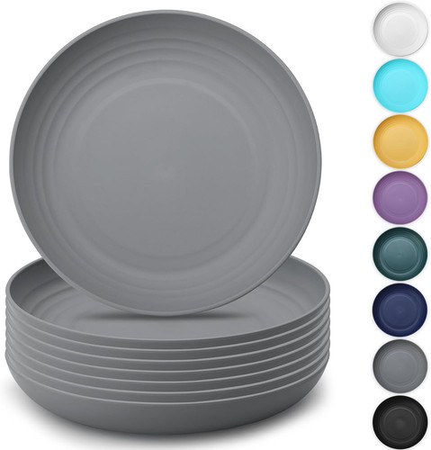Large deep plastic plates - deep, 8